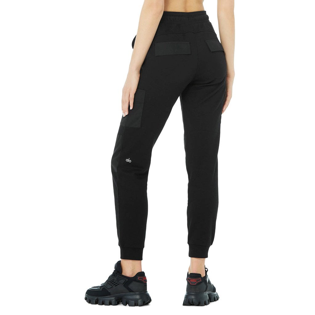 Pantalones Deportivos Alo Yoga Cargo Jogger Mujer Negros | NLTO79384