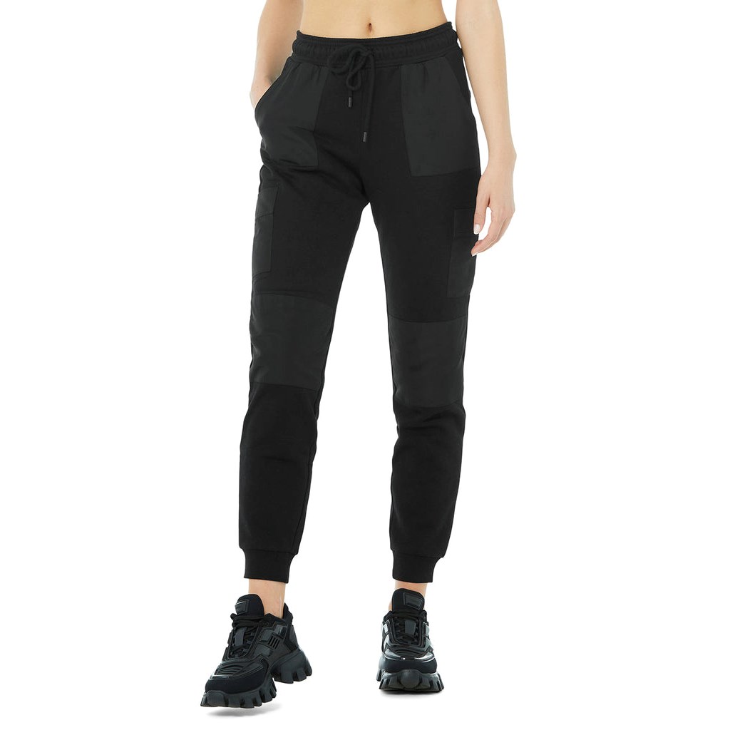Pantalones Deportivos Alo Yoga Cargo Jogger Mujer Negros | NLTO79384