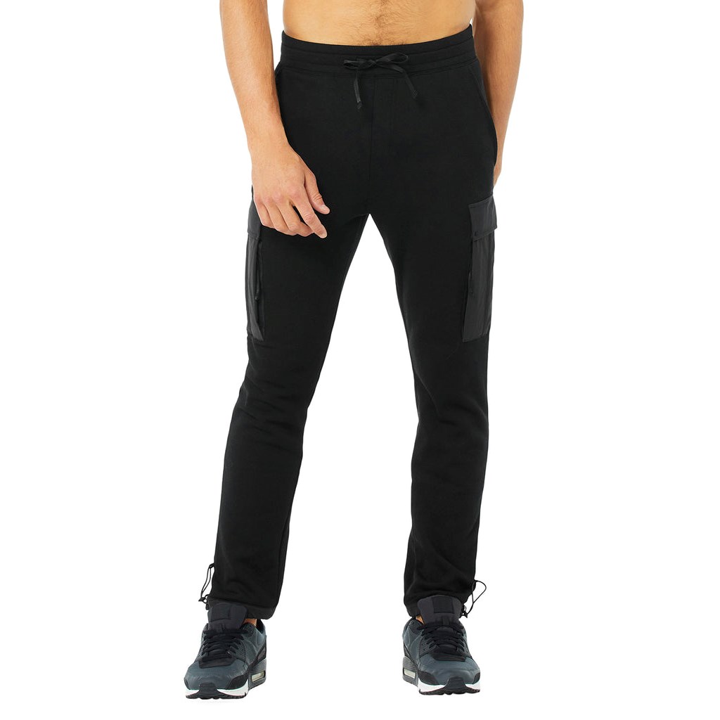 Pantalones Deportivos Alo Yoga Cargo Traverse Hombre Negros | DASL93860