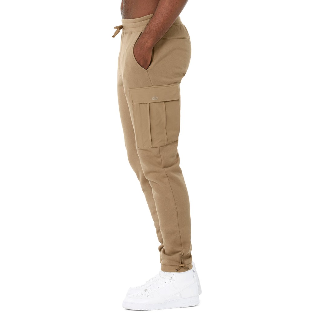 Pantalones Deportivos Alo Yoga Cargo Traverse Hombre Beige | YZHX65213