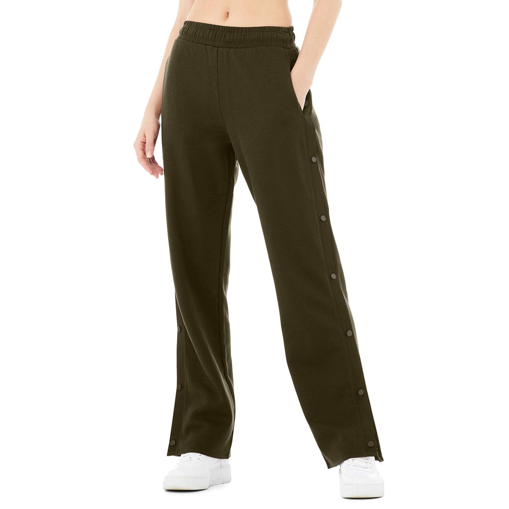 Pantalones Deportivos Alo Yoga Courtside Tearaway Snap Mujer Verdes | BDGU10284