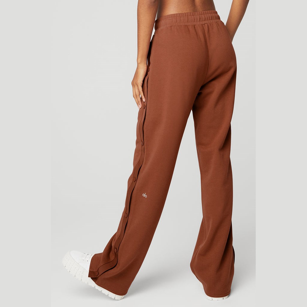 Pantalones Deportivos Alo Yoga Courtside Tearaway Snap Mujer Marrom | THMI26034
