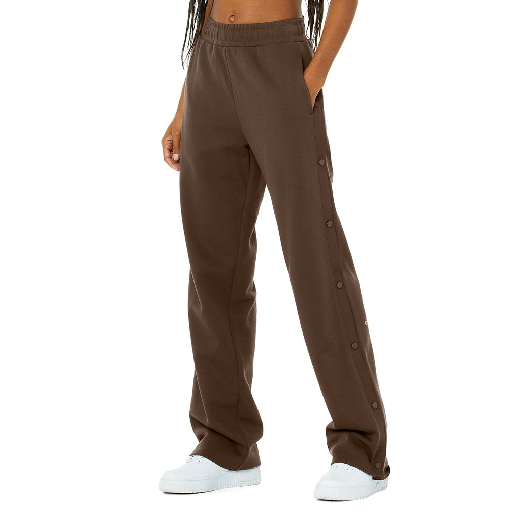 Pantalones Deportivos Alo Yoga Courtside Tearaway Snap Mujer Marrom | XFRK48273