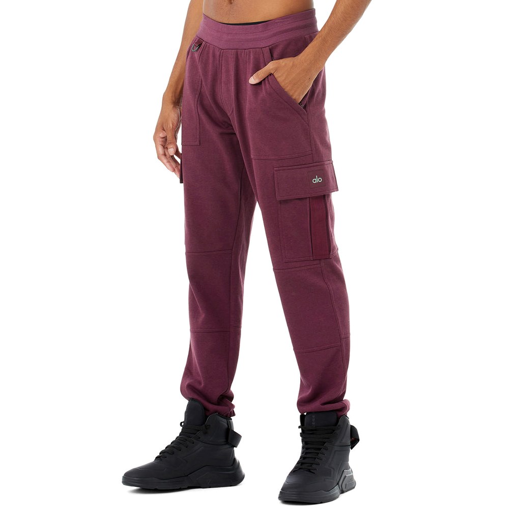 Pantalones Deportivos Alo Yoga Highline Cargo Hombre Rojos | DIEA81324