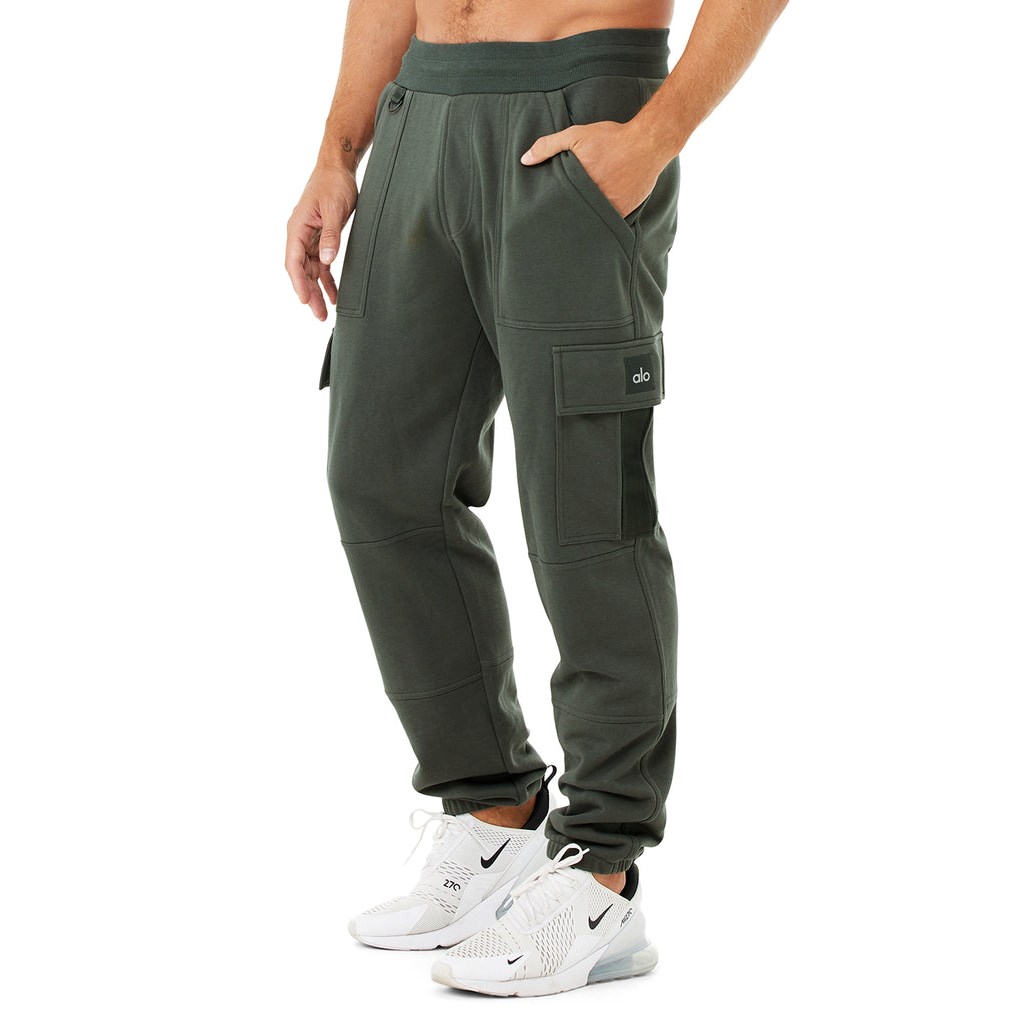Pantalones Deportivos Alo Yoga Highline Cargo Hombre Verdes | JBCY83907