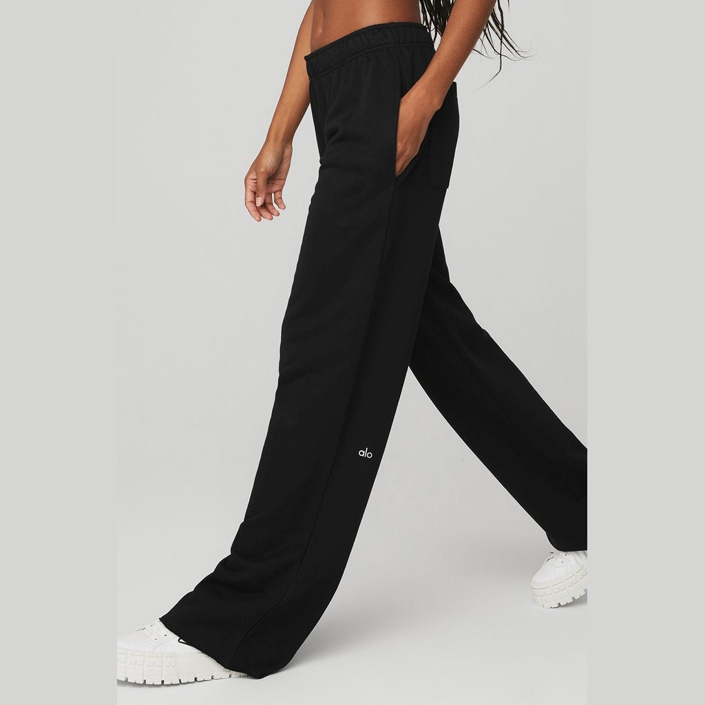 Pantalones Deportivos Alo Yoga Puddle Mujer Negros | UHML94608