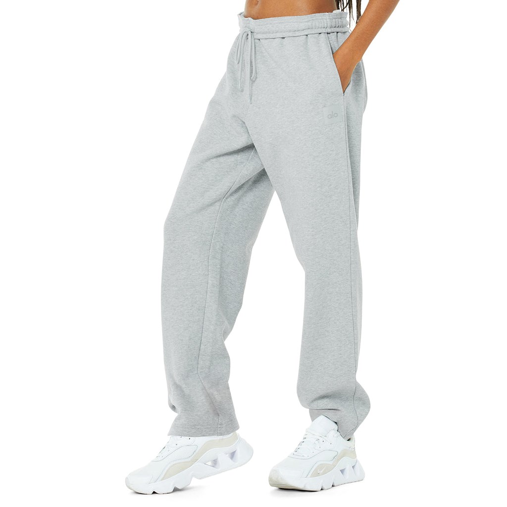 Pantalones Deportivos Alo Yoga Renown Mujer Grises | IZWU23160