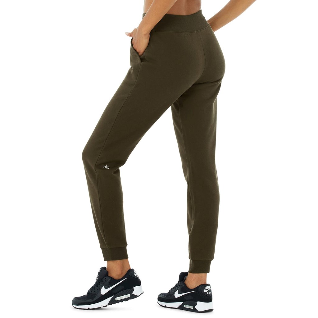 Pantalones Deportivos Alo Yoga Slick Zip Front Mujer Verdes | JCWU28193