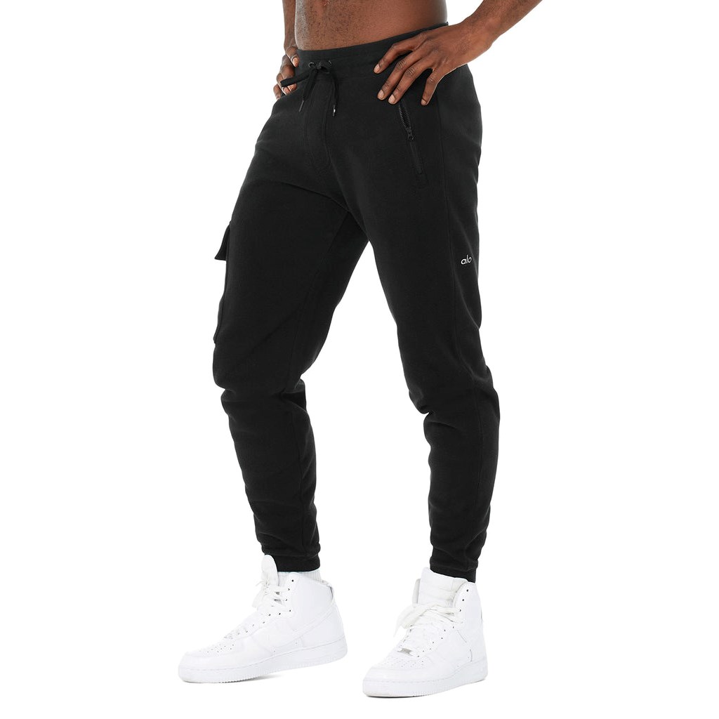 Pantalones Deportivos Alo Yoga Streetside Hombre Negros | XGTF86017