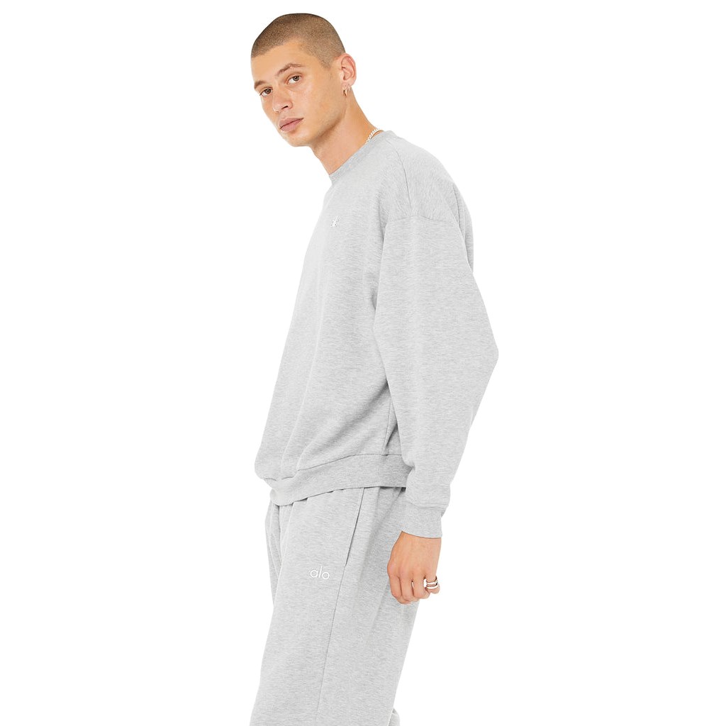 Pullover Alo Yoga Accolade Crew Neck Long Sleeve Hombre Grises | ZOGS07195