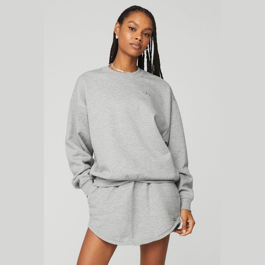 Pullover Alo Yoga Accolade Crew Neck Mujer Grises | GKBT79356