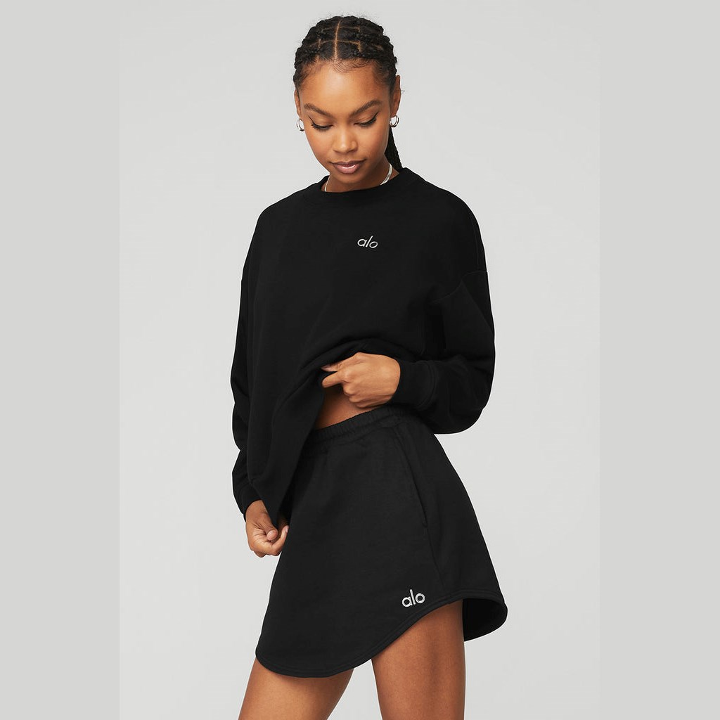 Pullover Alo Yoga Accolade Crew Neck Mujer Negros | NRVY25689