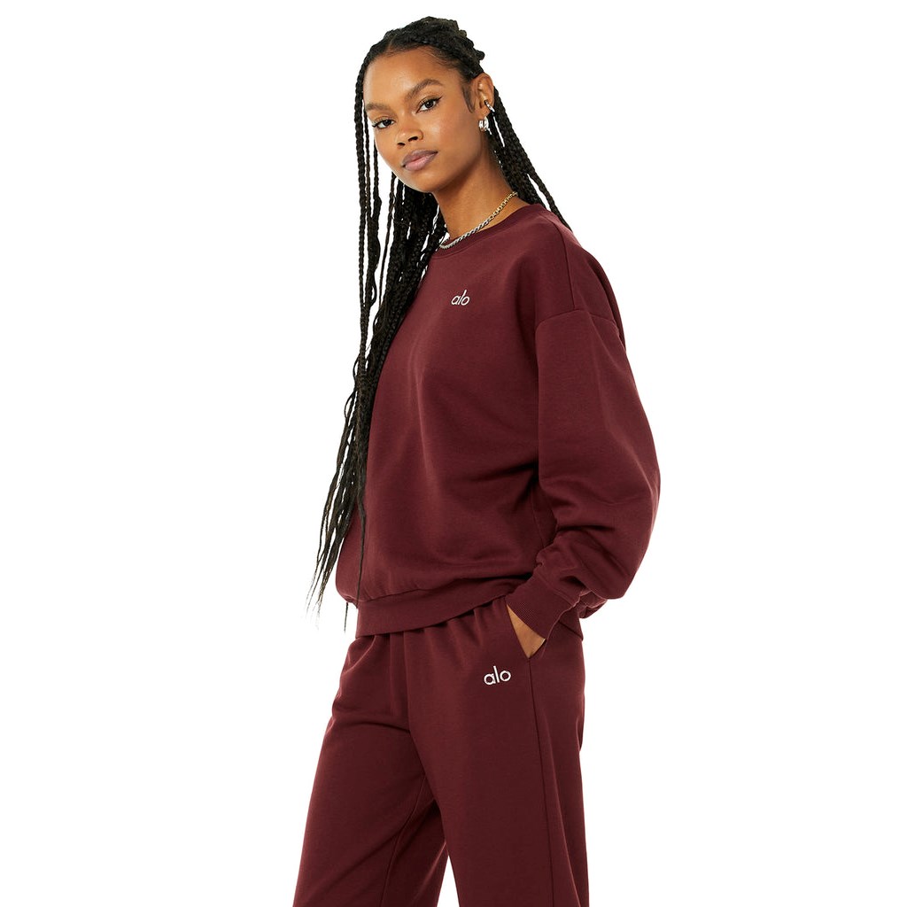 Pullover Alo Yoga Accolade Crew Neck Mujer Rojos | TXOF57309