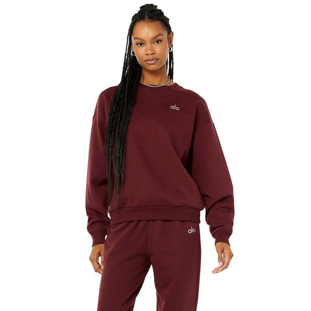 Pullover Alo Yoga Accolade Crew Neck Mujer Rojos | TXOF57309