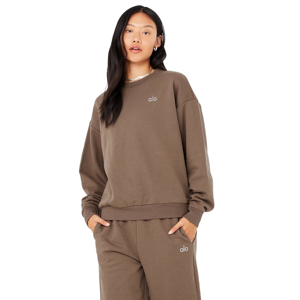 Pullover Alo Yoga Accolade Crew Neck Mujer Marrom | VQZS80371