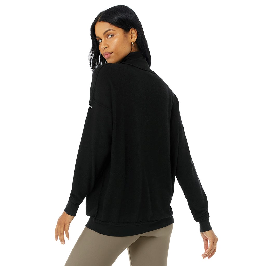Pullover Alo Yoga Alolux Soho Mock Neck Mujer Negros | EOPN45271