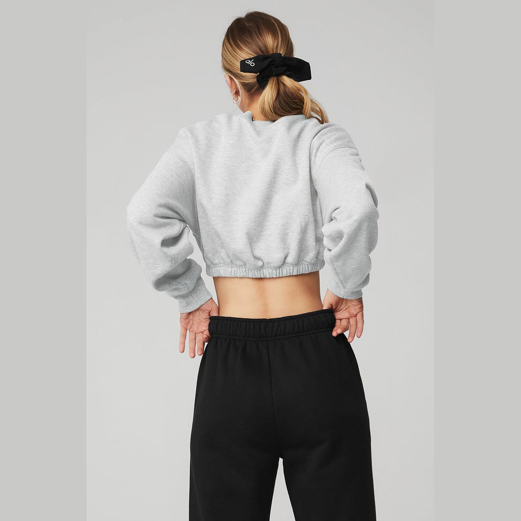 Pullover Alo Yoga Devotion Crew Neck Mujer Grises | CQGN65840