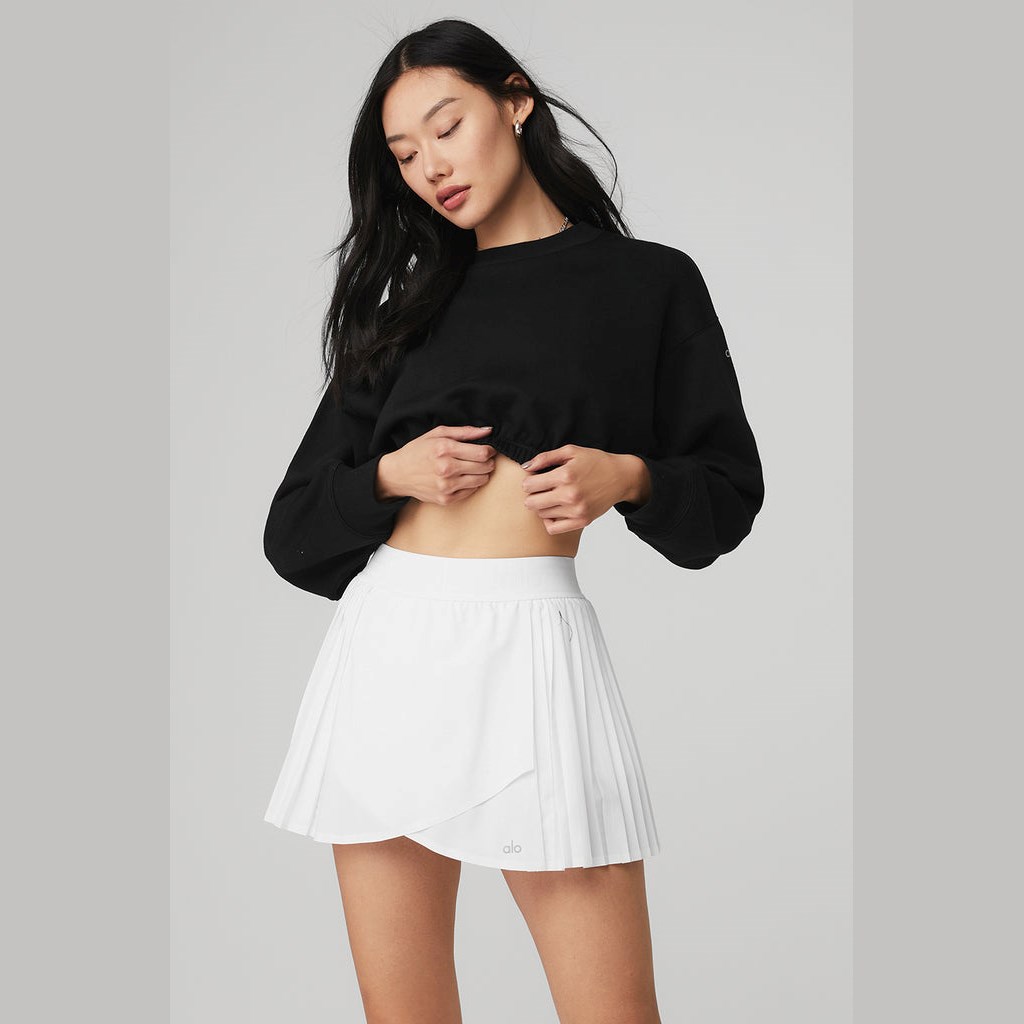 Pullover Alo Yoga Devotion Crew Neck Mujer Negros | OPQN42793