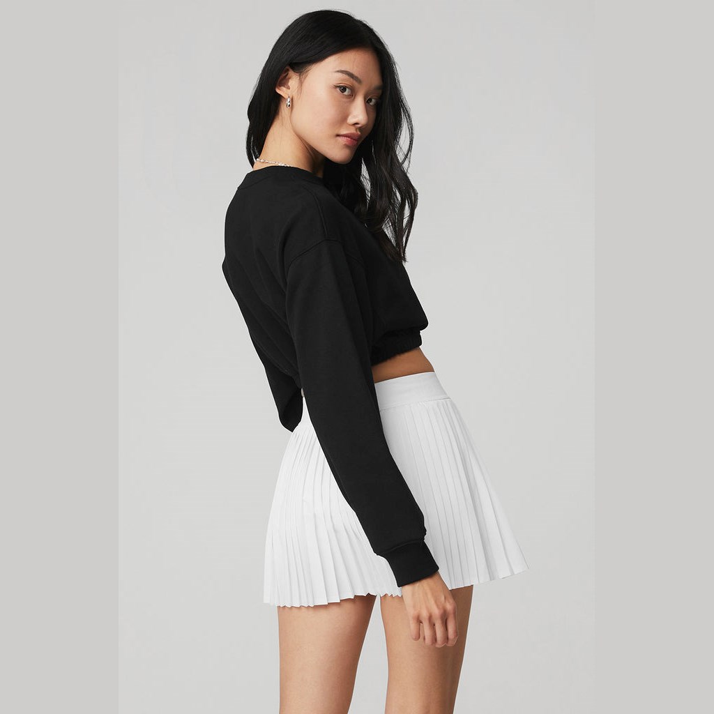 Pullover Alo Yoga Devotion Crew Neck Mujer Negros | OPQN42793