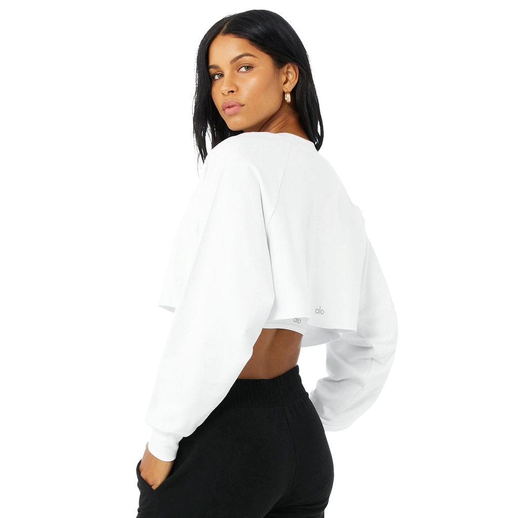 Pullover Alo Yoga Double Take Mujer Blancos | NXZP52149