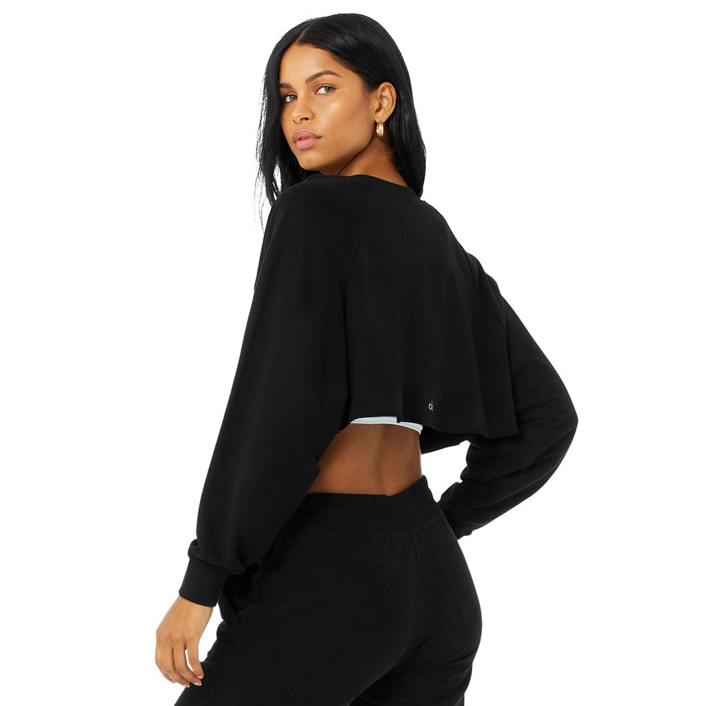 Pullover Alo Yoga Double Take Mujer Negros | HPTS86307