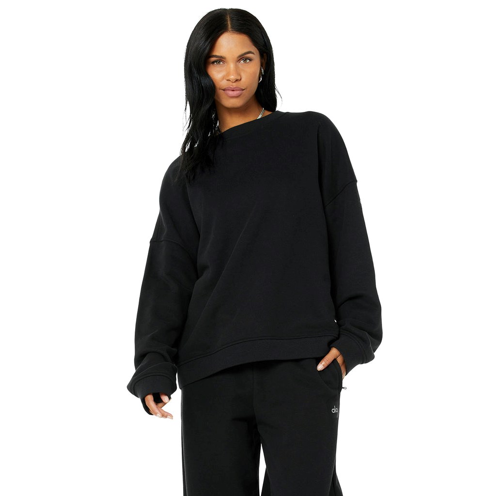 Pullover Alo Yoga Renown Crew Neck Mujer Negros | IWSB74936
