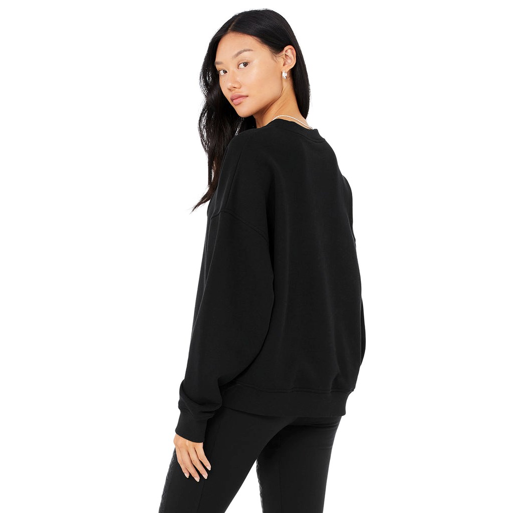 Pullover Alo Yoga Renown Heavy Weight Emblem Crew Neck Mujer Negros | CHBP83941