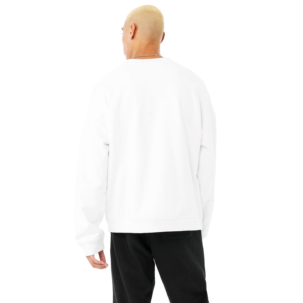 Pullover Alo Yoga Renown Heavy Weight Emblem Crew Neck Long Sleeve Hombre Blancos | EMZB89316