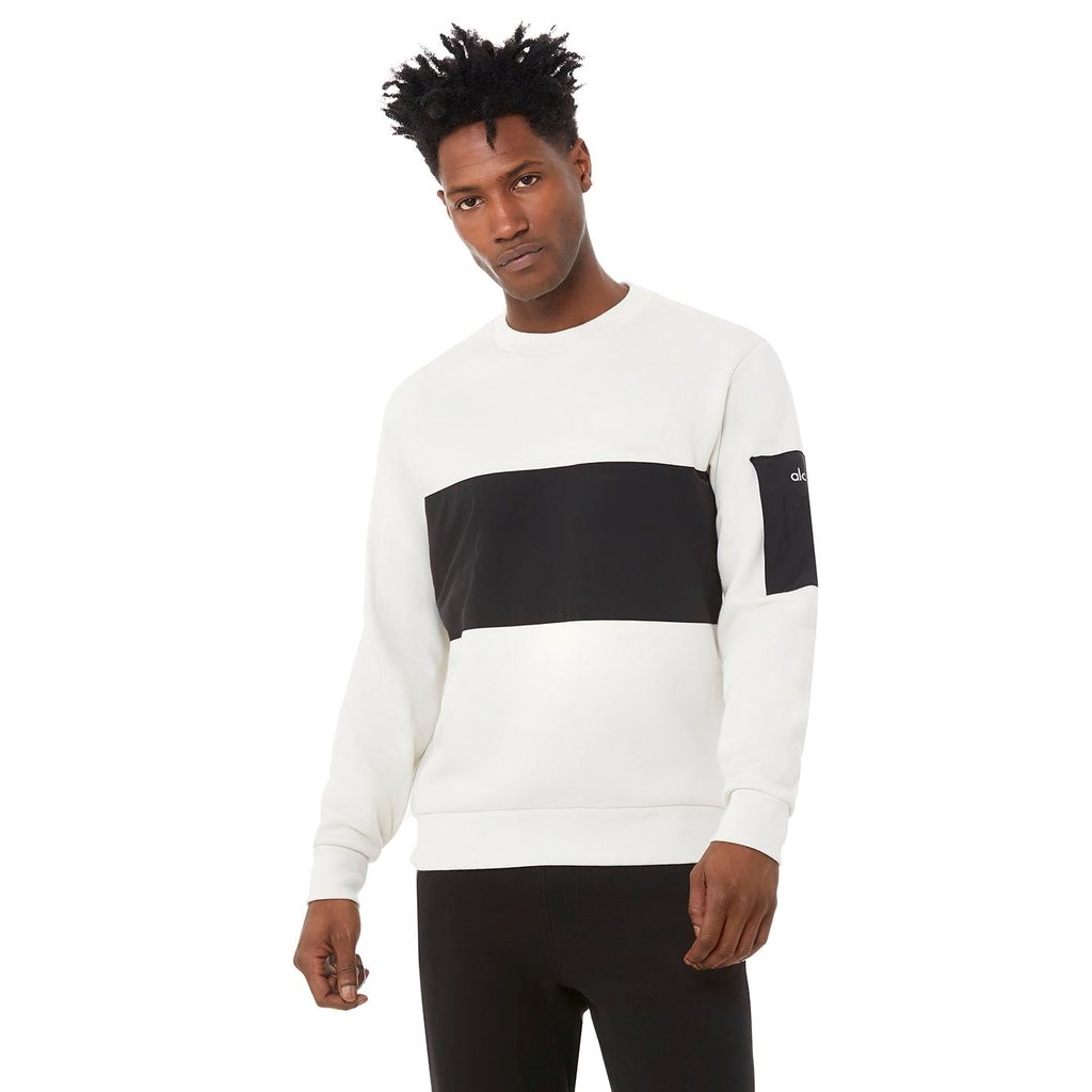 Pullover Alo Yoga Traverse Long Sleeve Hombre Beige | VYJU21378