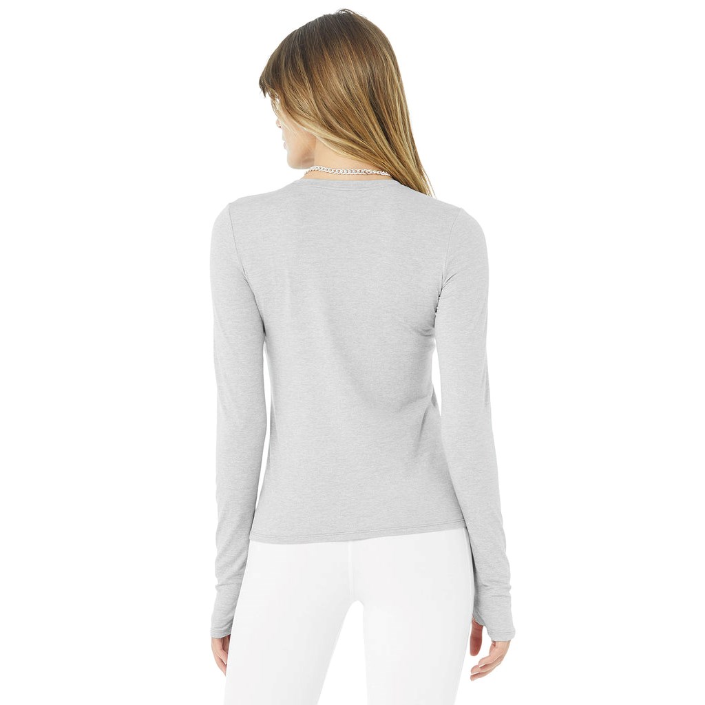 Ropa Alo Yoga Alosoft Finesse Long Sleeve Mujer Grises | UODE67095