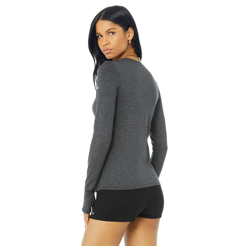 Ropa Alo Yoga Alosoft Finesse Long Sleeve Mujer Grises | WQYU16580