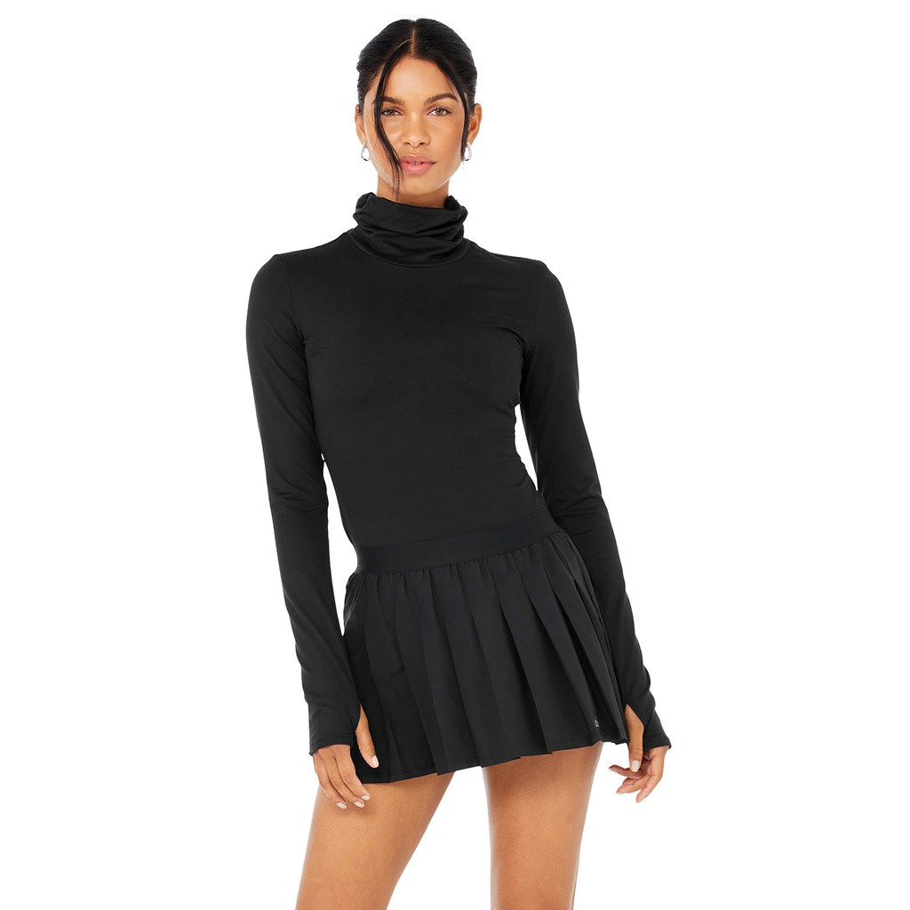 Ropa Alo Yoga Alosoft Protection Turtleneck Mujer Negros | WTMU84925