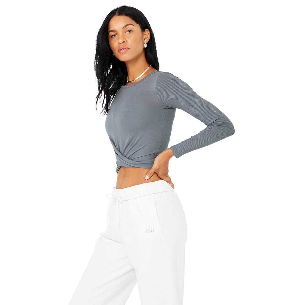 Ropa Alo Yoga Cover Long Sleeve Mujer Azules | TGEA81504