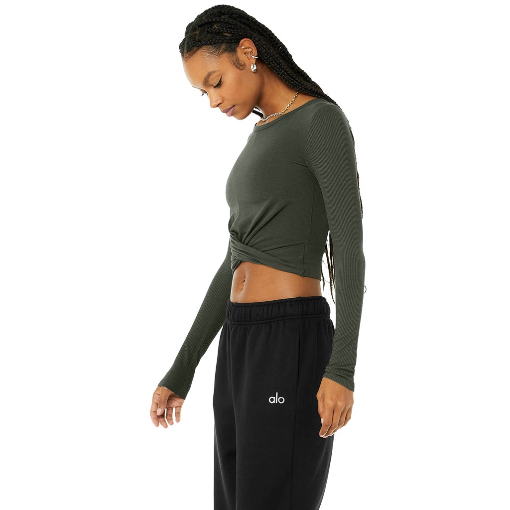 Ropa Alo Yoga Cover Long Sleeve Mujer Verdes | WHIF04681