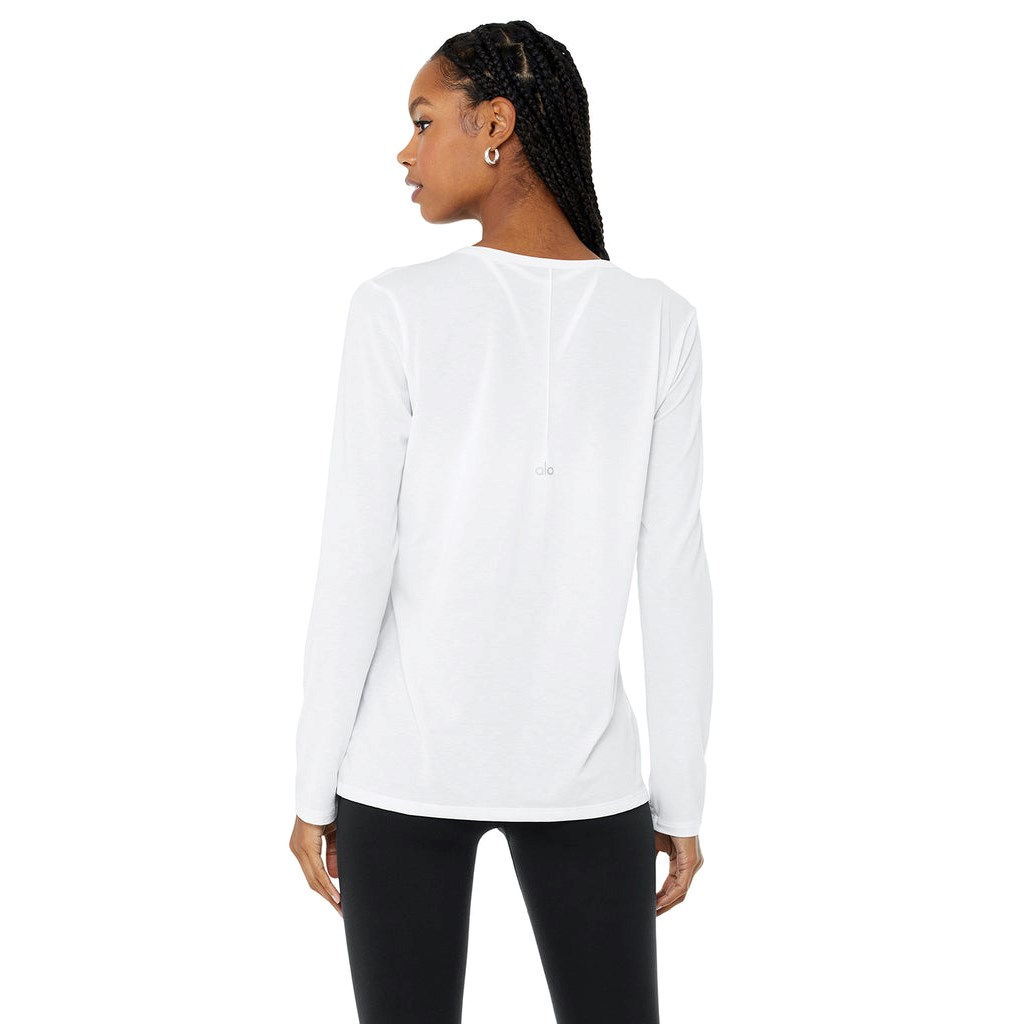 Ropa Alo Yoga Motion Long Sleeve Mujer Blancos | LZTQ35806