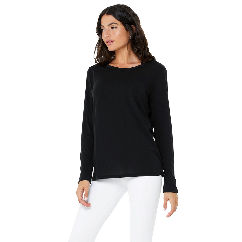 Ropa Alo Yoga Motion Long Sleeve Mujer Negros | ENOP37125