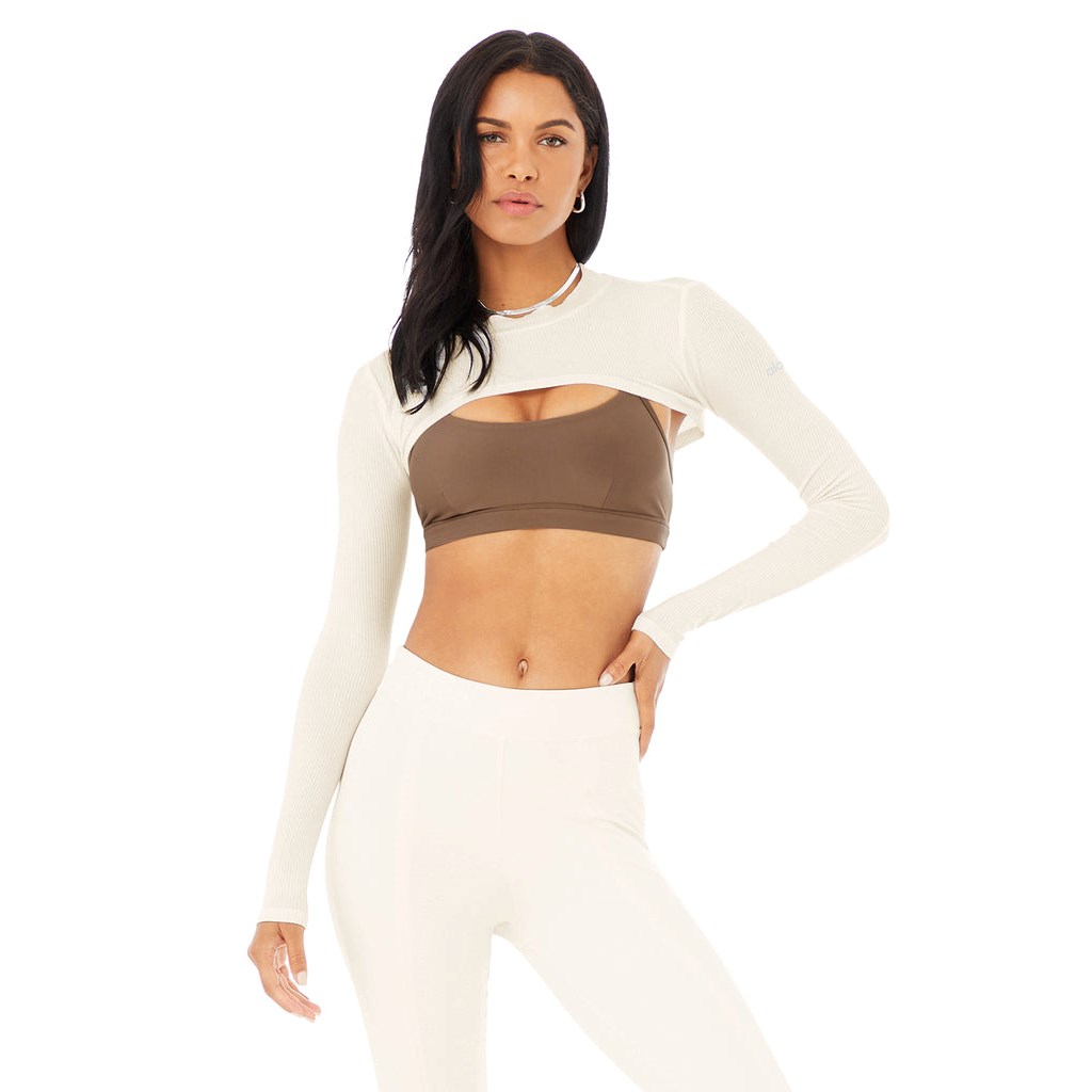 Ropa Alo Yoga Thrill Seeker Shrug Mujer Blancos | BMIG03167