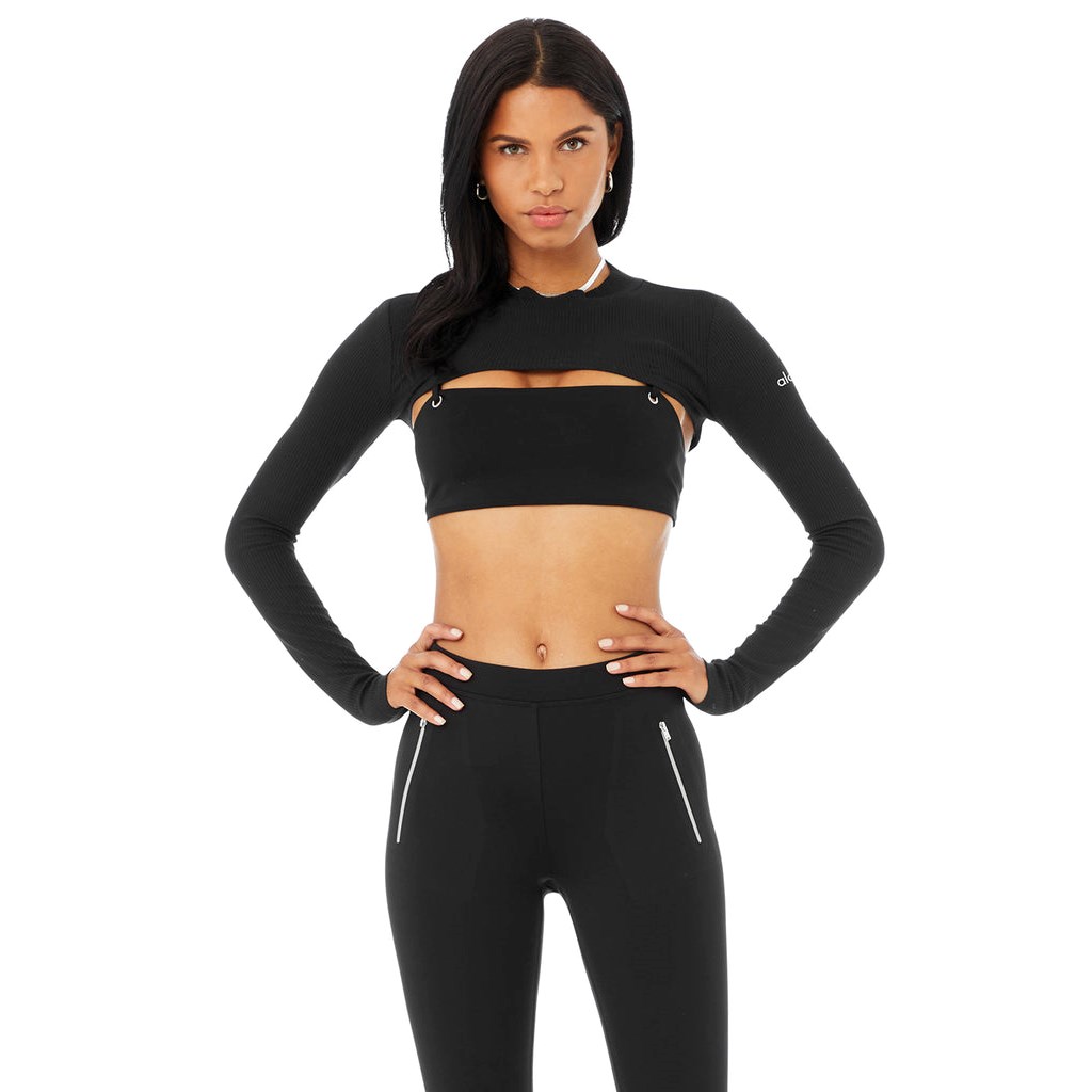 Ropa Alo Yoga Thrill Seeker Shrug Mujer Negros | OUTK86534
