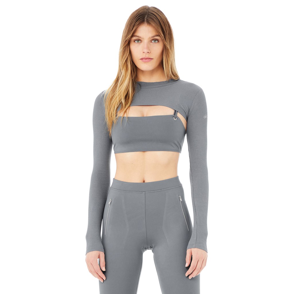 Ropa Alo Yoga Thrill Seeker Shrug Mujer Azules | VUYM63578