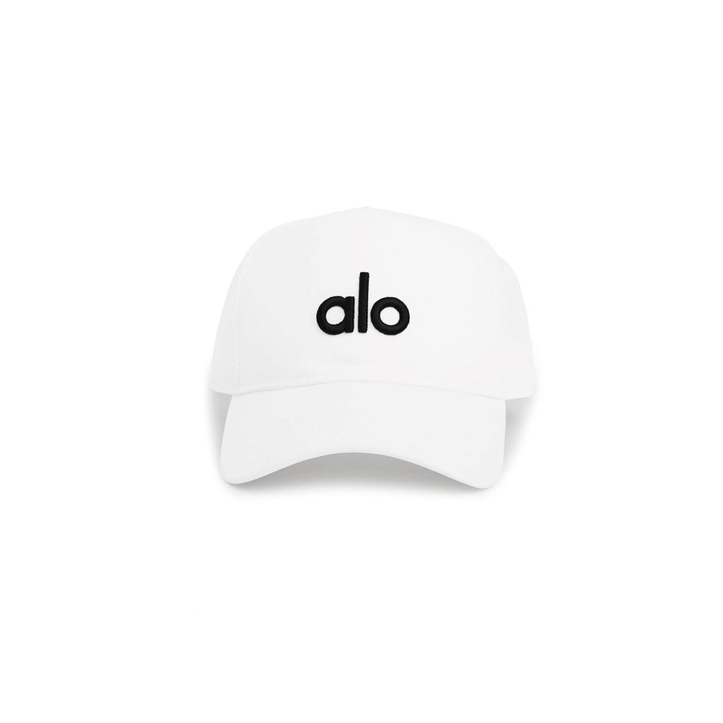 Sombreros Alo Yoga District Trucker Hombre Blancos | IEWY59763