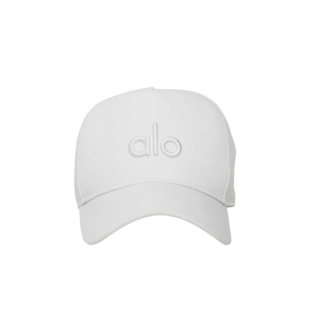 Sombreros Alo Yoga District Trucker Hombre Blancos | QXWK59172