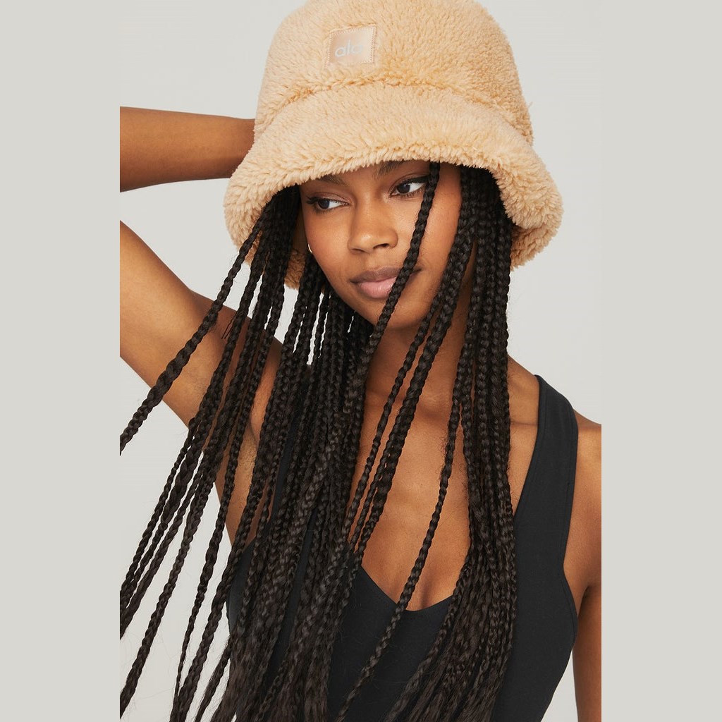 Sombreros Alo Yoga Foxy Sherpa Bucket Mujer Beige | CGBV09541