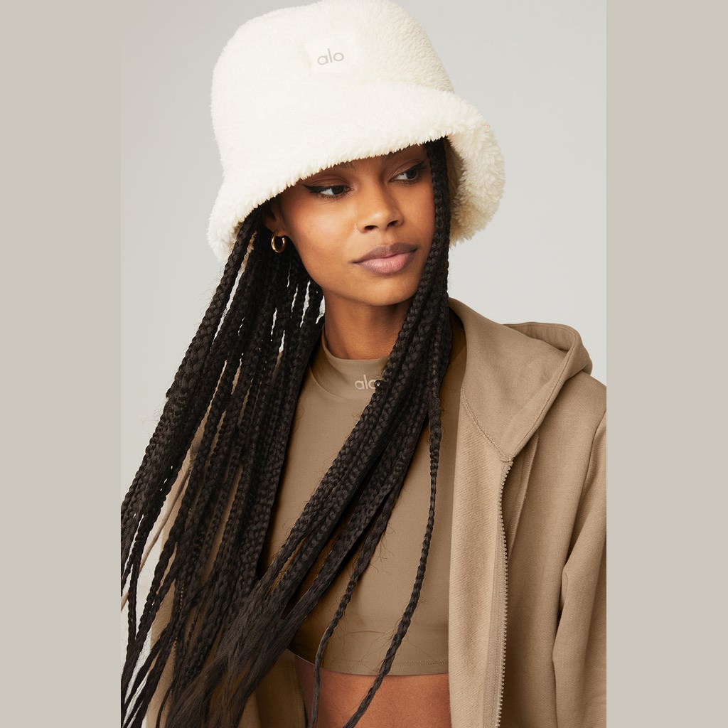 Sombreros Alo Yoga Foxy Sherpa Bucket Mujer Blancos | NDTB71538