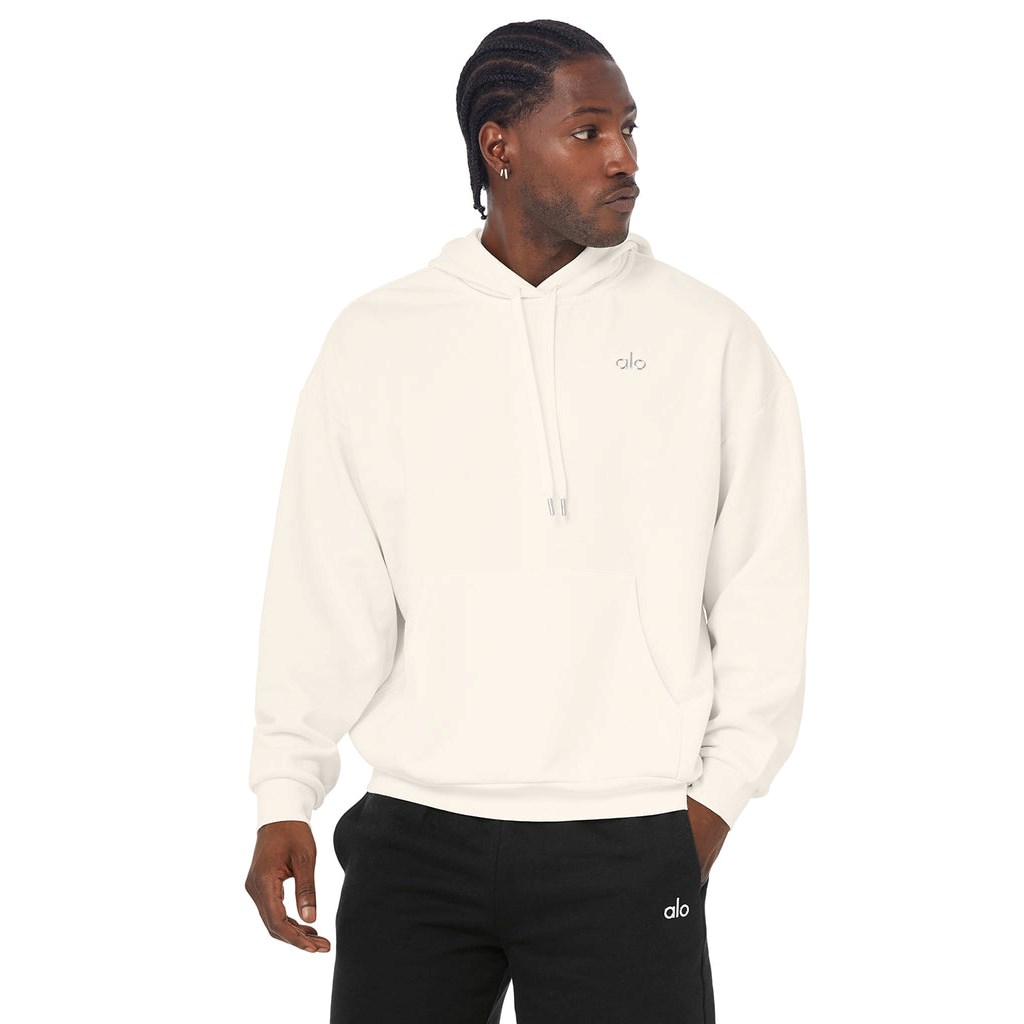 Sudadera Con Capucha Alo Yoga Accolade Hombre Blancos | GMJP01328