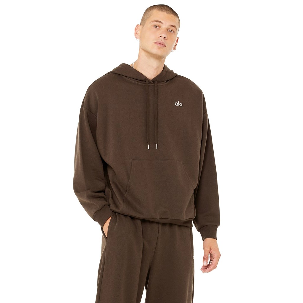 Sudadera Con Capucha Alo Yoga Accolade Hombre Marrom | GRNM57319