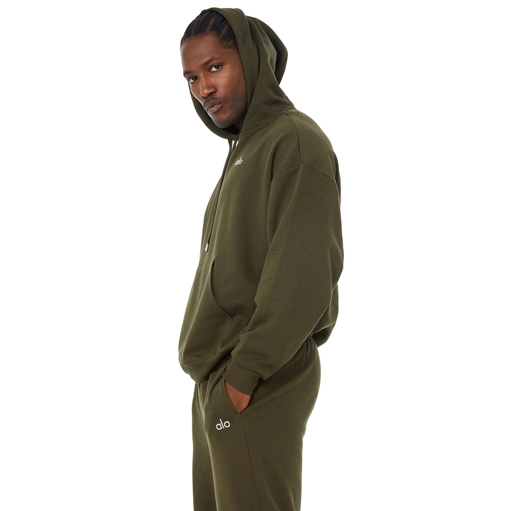 Sudadera Con Capucha Alo Yoga Accolade Hombre Verdes | YRUL38570