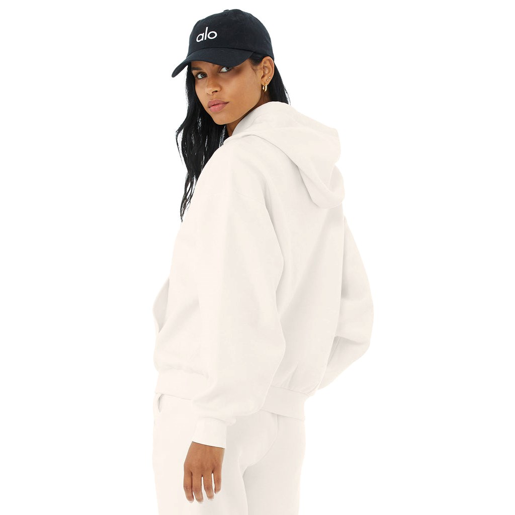 Sudadera Con Capucha Alo Yoga Accolade Mujer Blancos | IZWP63972