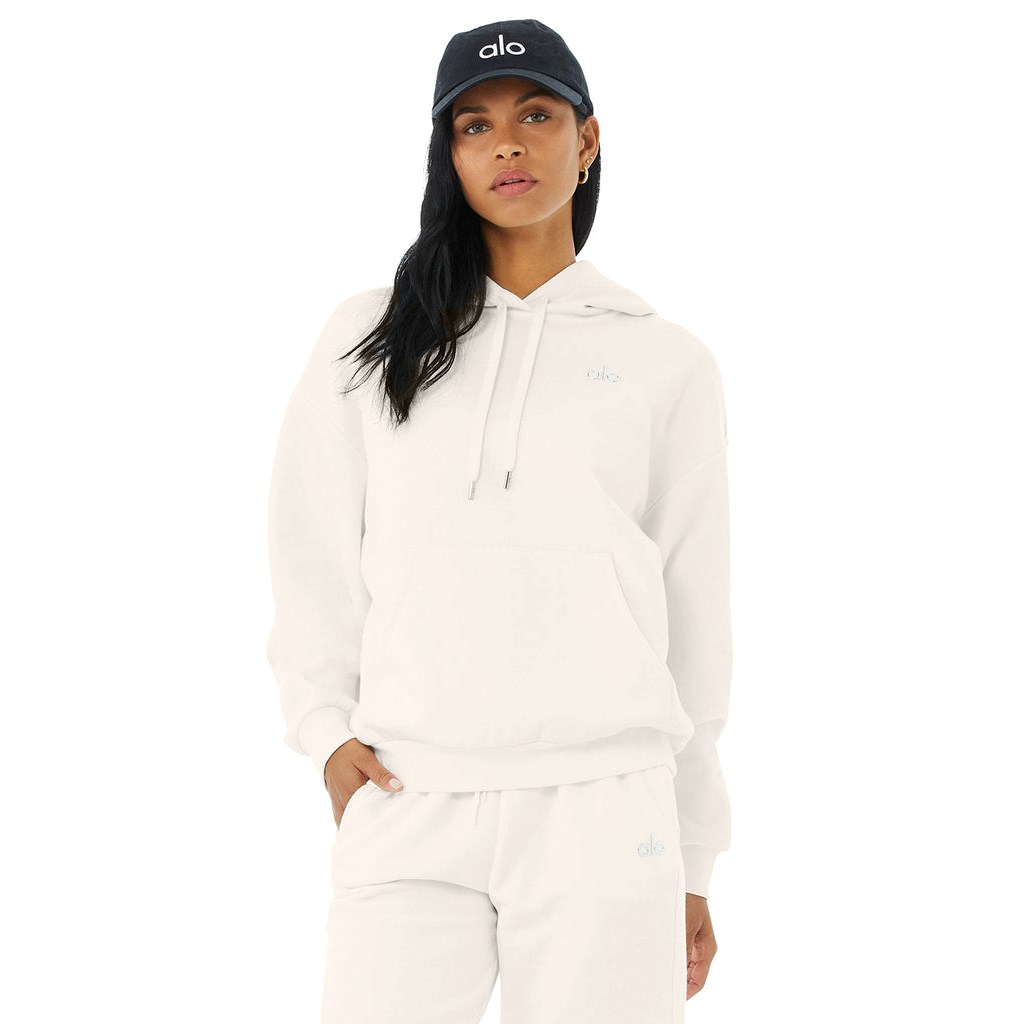 Sudadera Con Capucha Alo Yoga Accolade Mujer Blancos | IZWP63972