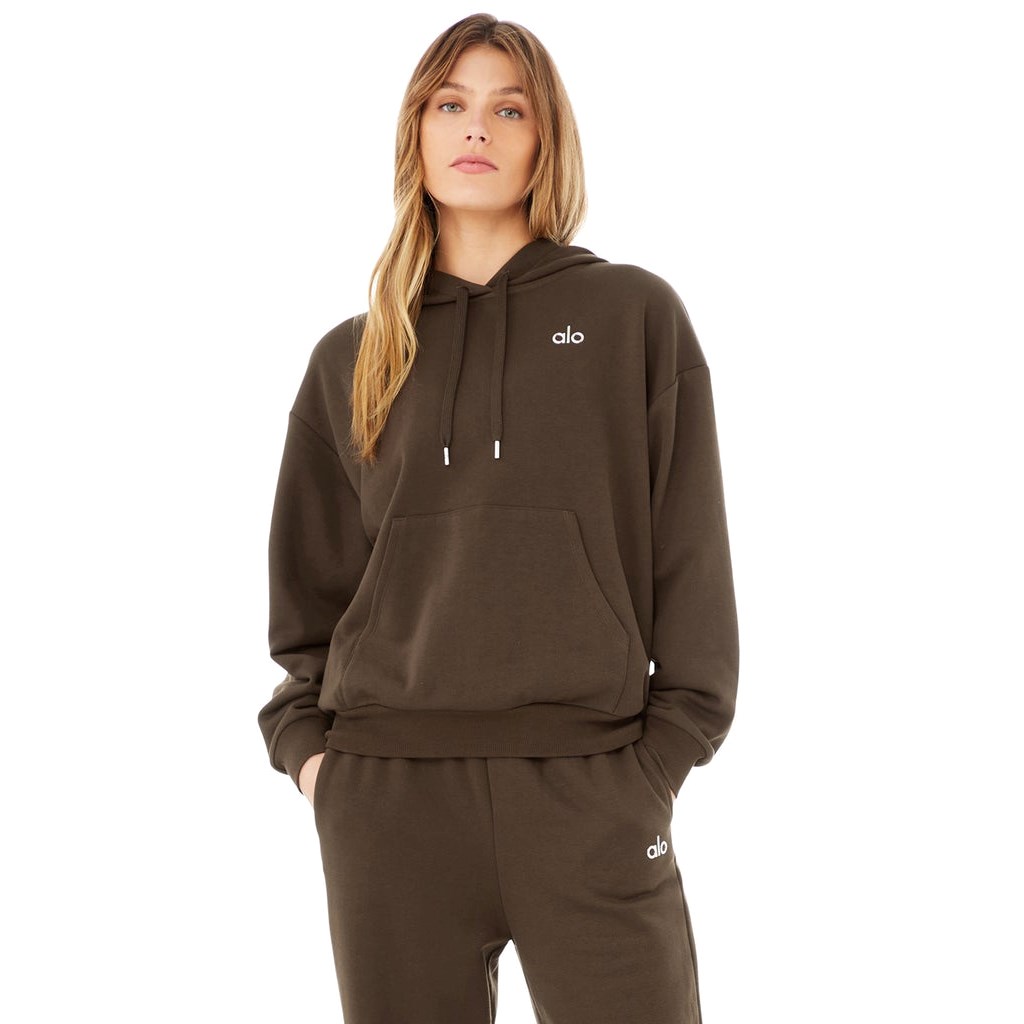 Sudadera Con Capucha Alo Yoga Accolade Mujer Marrom | JLYN05831