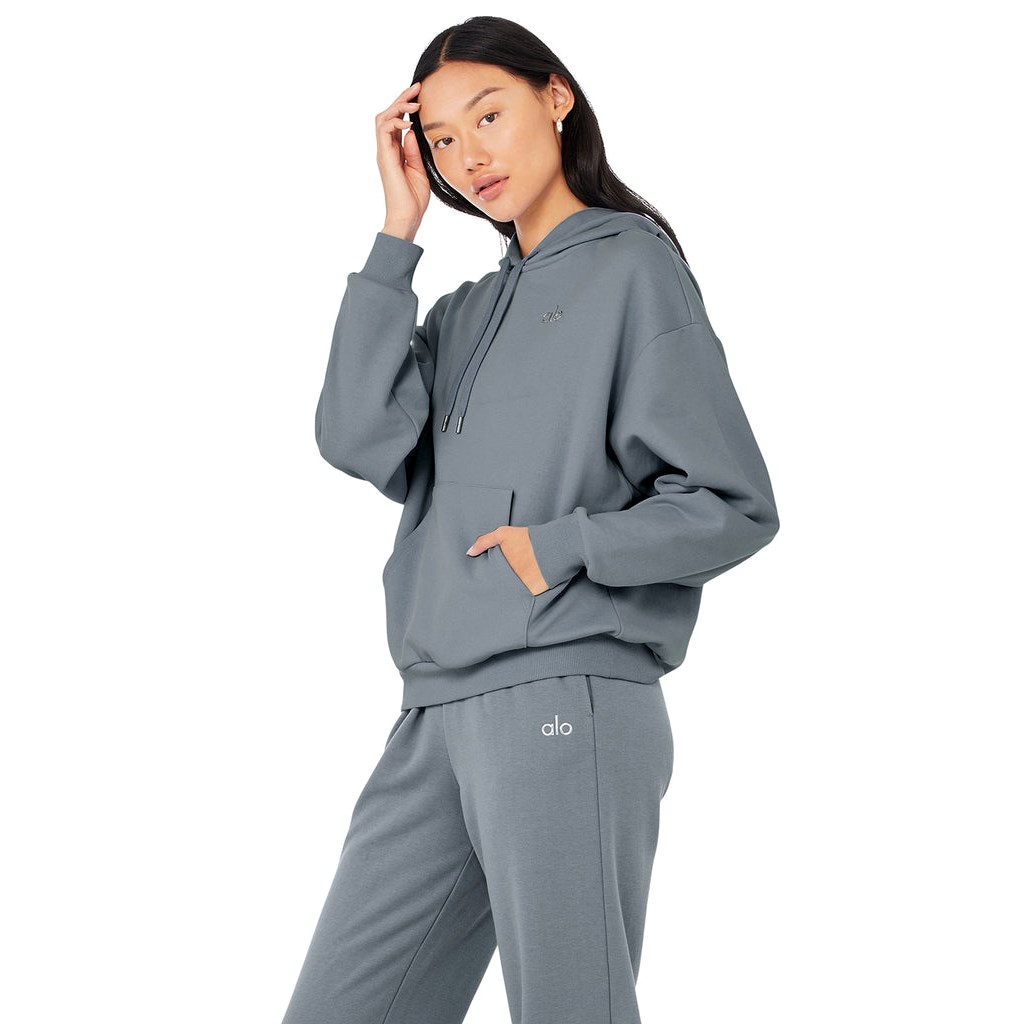 Sudadera Con Capucha Alo Yoga Accolade Mujer Azules | KZOI32914
